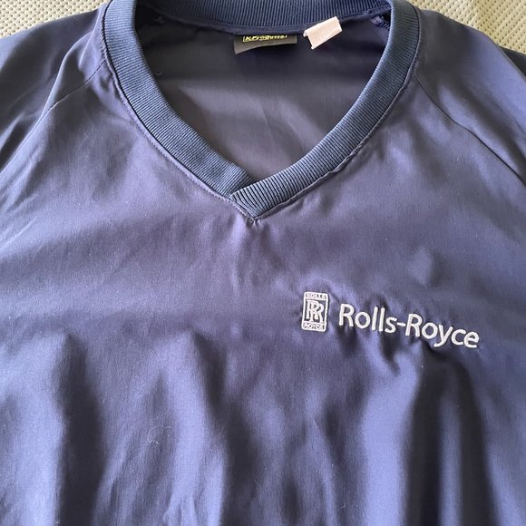 Rolls-Royce V-Neck Pullover Long Sleeve Navy Blue Men's XX-Large Made in USA - Picture 3 of 7